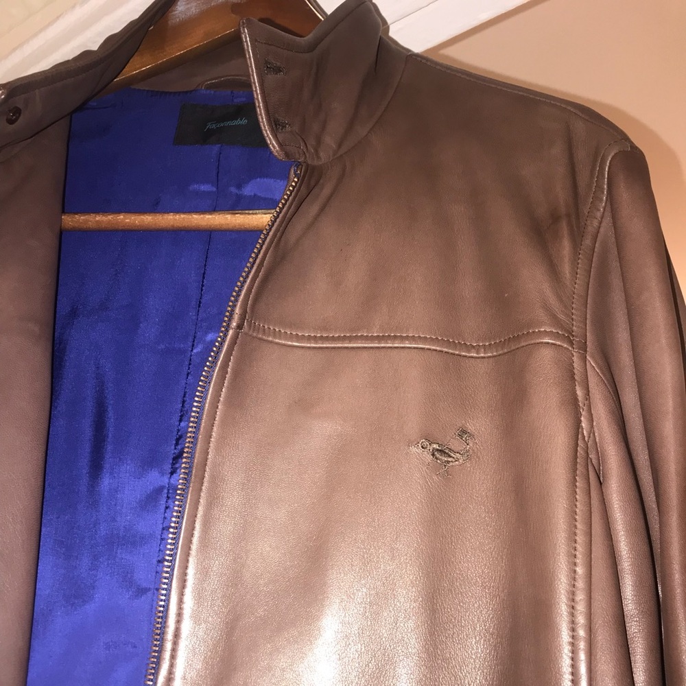 Faonnable Lambskin Leather Jacket - image 2